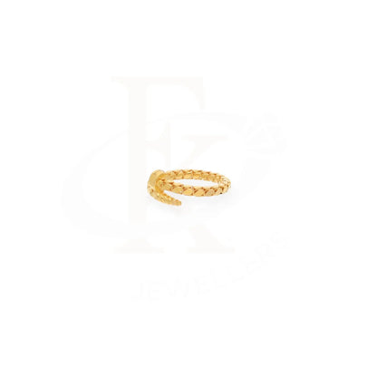 Gold Open Nail Ring 21Kt - Fkjrn21Km8113 Rings