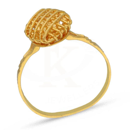 Gold Oval Cage Ring 22Kt - Fkjrn22K3736 Rings