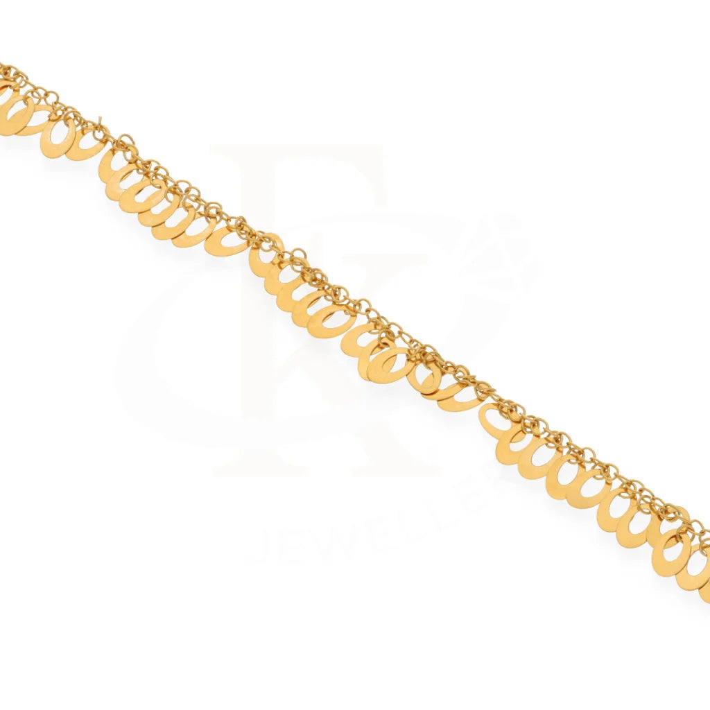 Gold Oval Hamging Bracelet 21Kt - Fkjbrl21Km8165 Bracelets