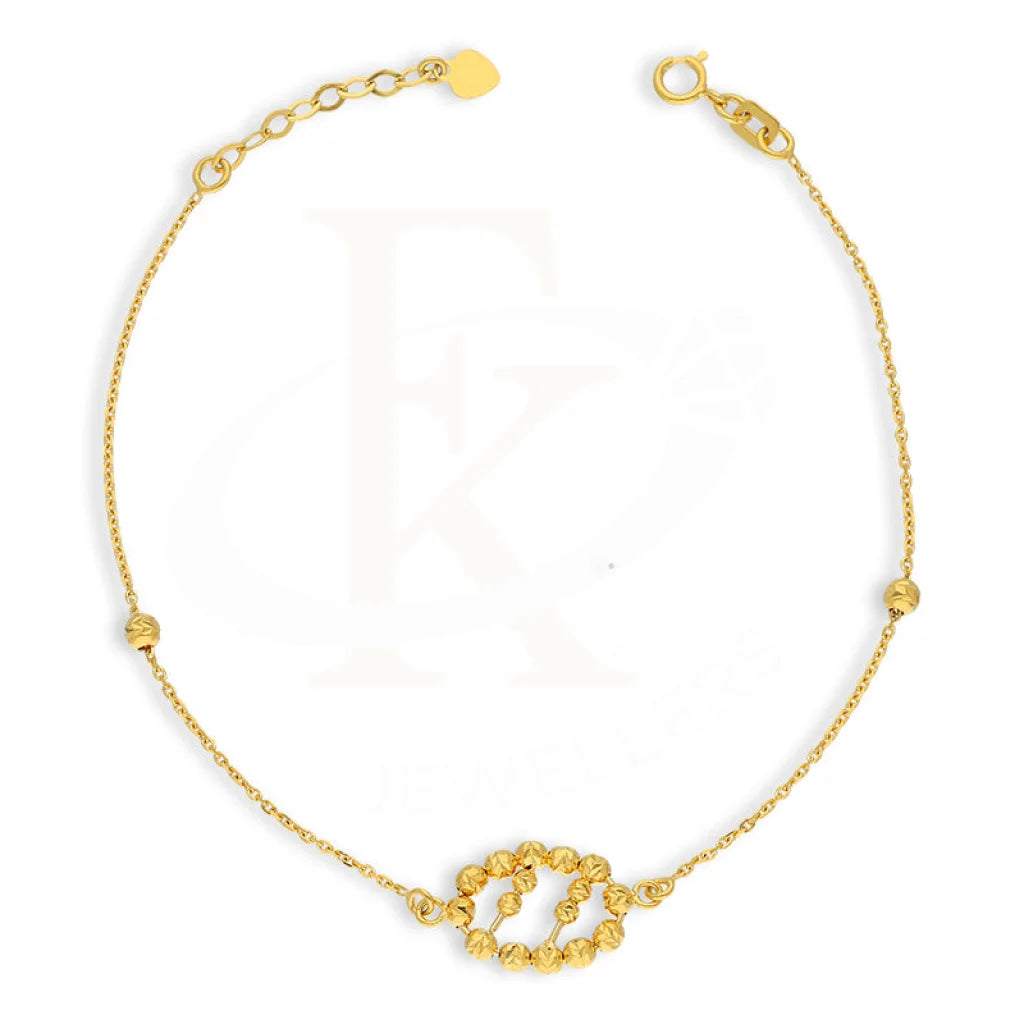 Gold Oval Shaped Bracelet 21Kt - Fkjbrl21Km5096 Bracelets