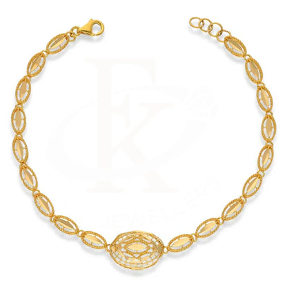 Gold Oval Shaped Bracelet 22Kt - Fkjbrl22K3005 Bracelets