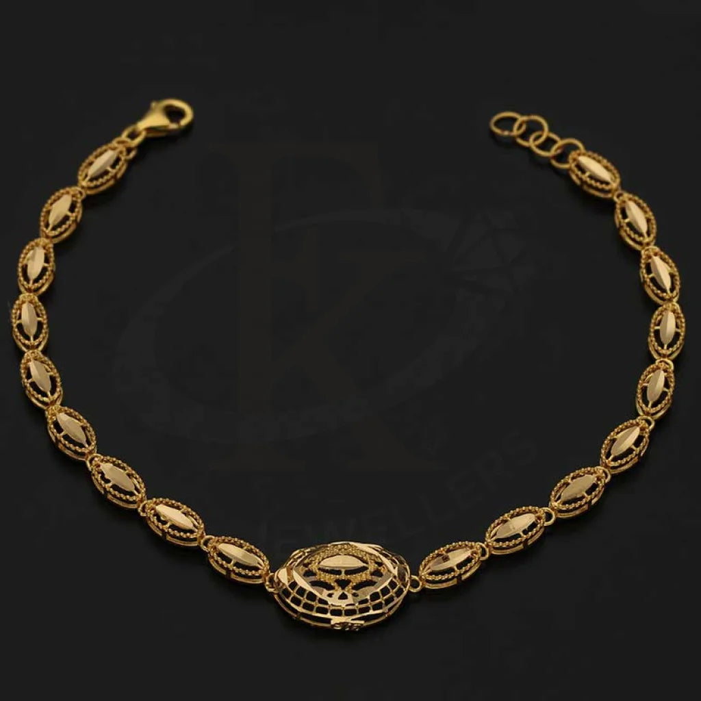 Gold Oval Shaped Bracelet 22Kt - Fkjbrl22K3005 Bracelets