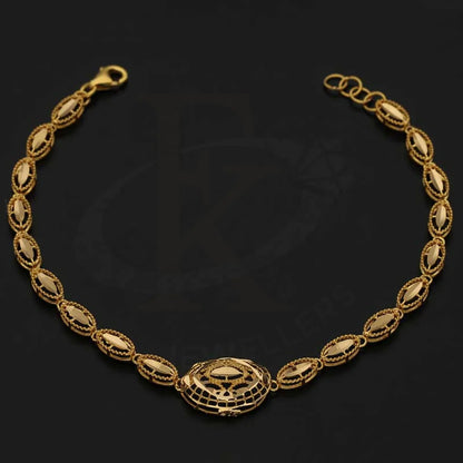 Gold Oval Shaped Bracelet 22Kt - Fkjbrl22K3005 Bracelets