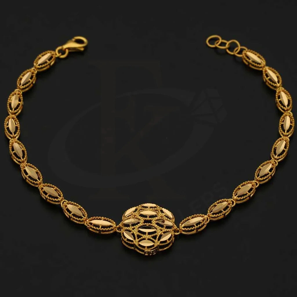 Gold Oval Shaped Bracelet 22Kt - Fkjbrl22K3008 Bracelets