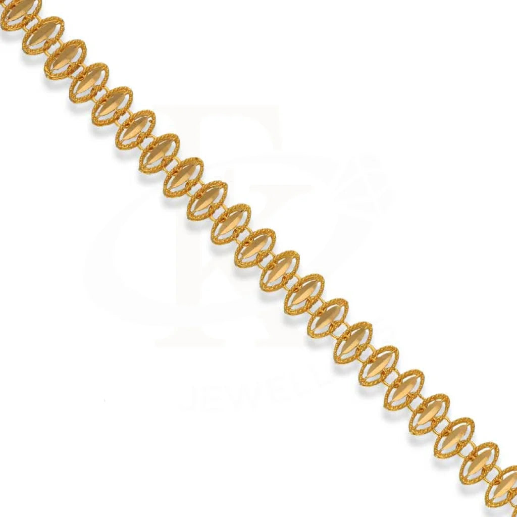 Gold Oval Shaped Bracelet 22Kt - Fkjbrl22K3009 Bracelets