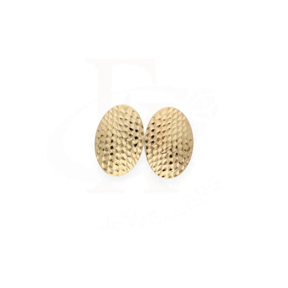 Gold Oval Shaped Earrings 18Kt - Fkjern18K8303