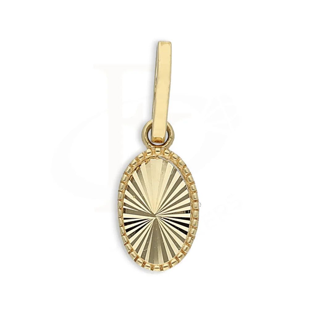 Gold Oval Shaped Pendant 18Kt - Fkjpnd18K5242 Pendants