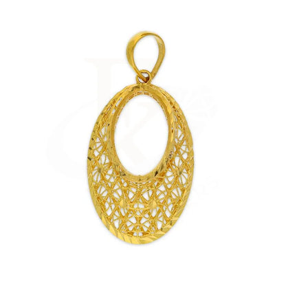 Gold Oval Shaped Pendant 21Kt - Fkjpnd21K3148 Pendants