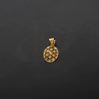 Gold Oval Shaped Pendant Set (Necklace Earrings And Ring) 21Kt - Fkjnklst21Km8050 Sets