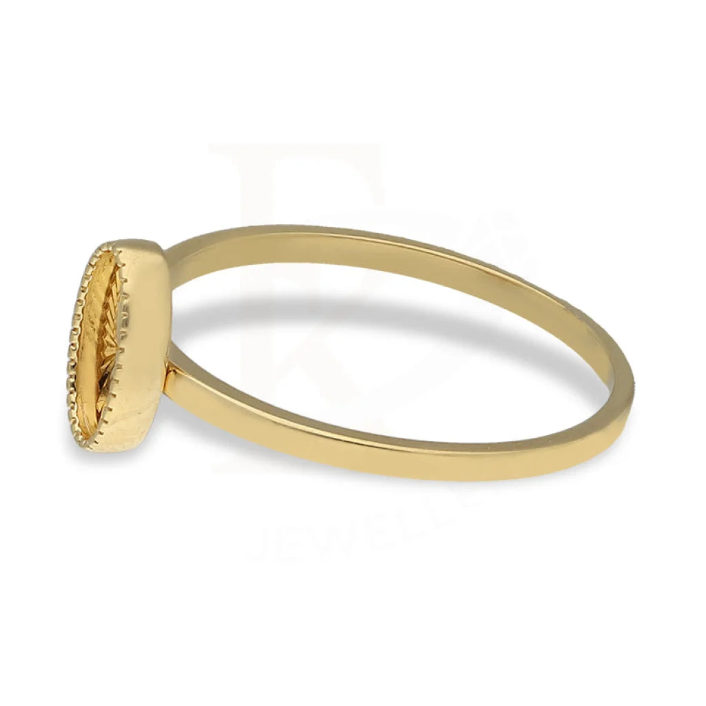 Gold Oval Shaped Ring 18Kt - Fkjrn18K5495 Rings