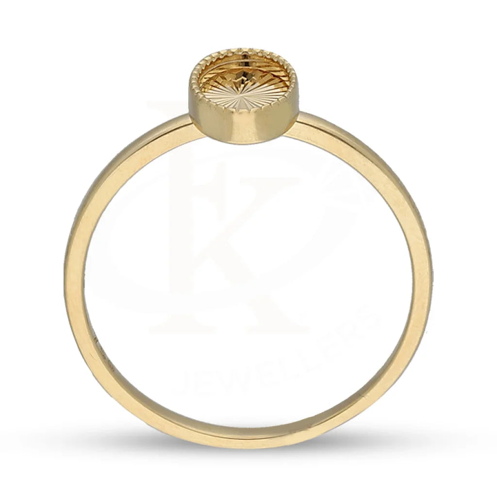 Gold Oval Shaped Ring 18Kt - Fkjrn18K5495 Rings