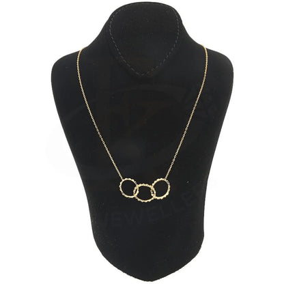 Gold Oval Shaped Rings Necklace 21Kt - Fkjnkl21K2153 Necklaces