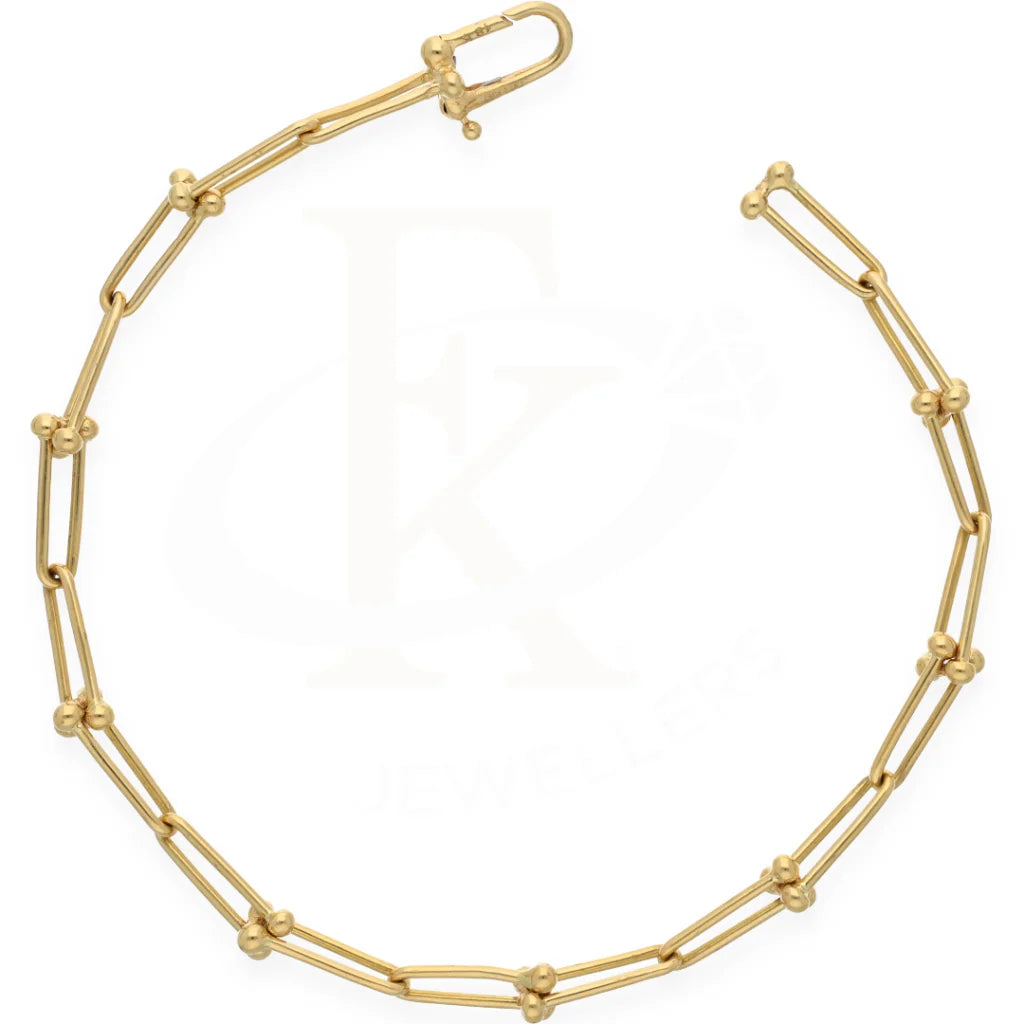 Gold Paper Clip Bracelet 18K - Fkjbrl18K7479 Bracelets