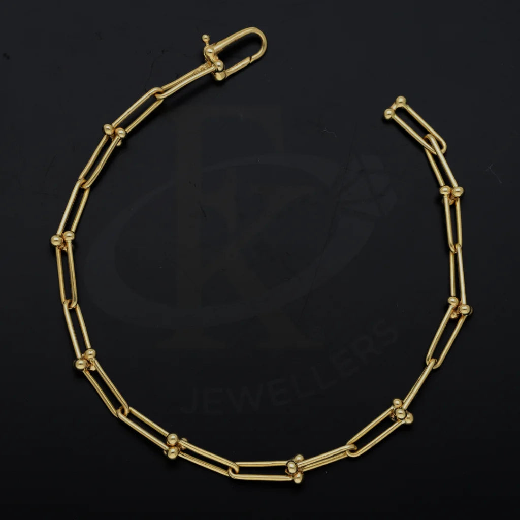 Gold Paper Clip Bracelet 18K - Fkjbrl18K7479 Bracelets