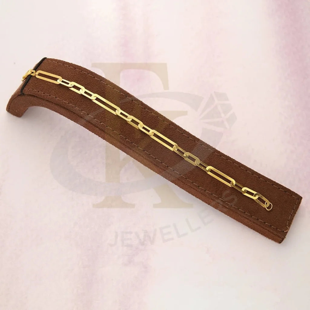 Gold Paper Clip Bracelet 21Kt - Fkjbrl21Km1003 Bracelets