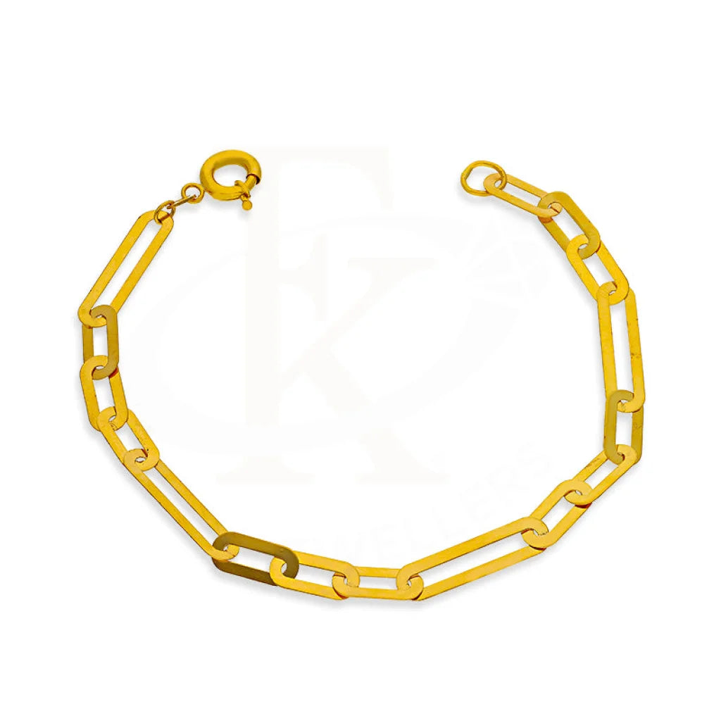 Gold Paper Clip Bracelet 21Kt - Fkjbrl21Km1003 Bracelets