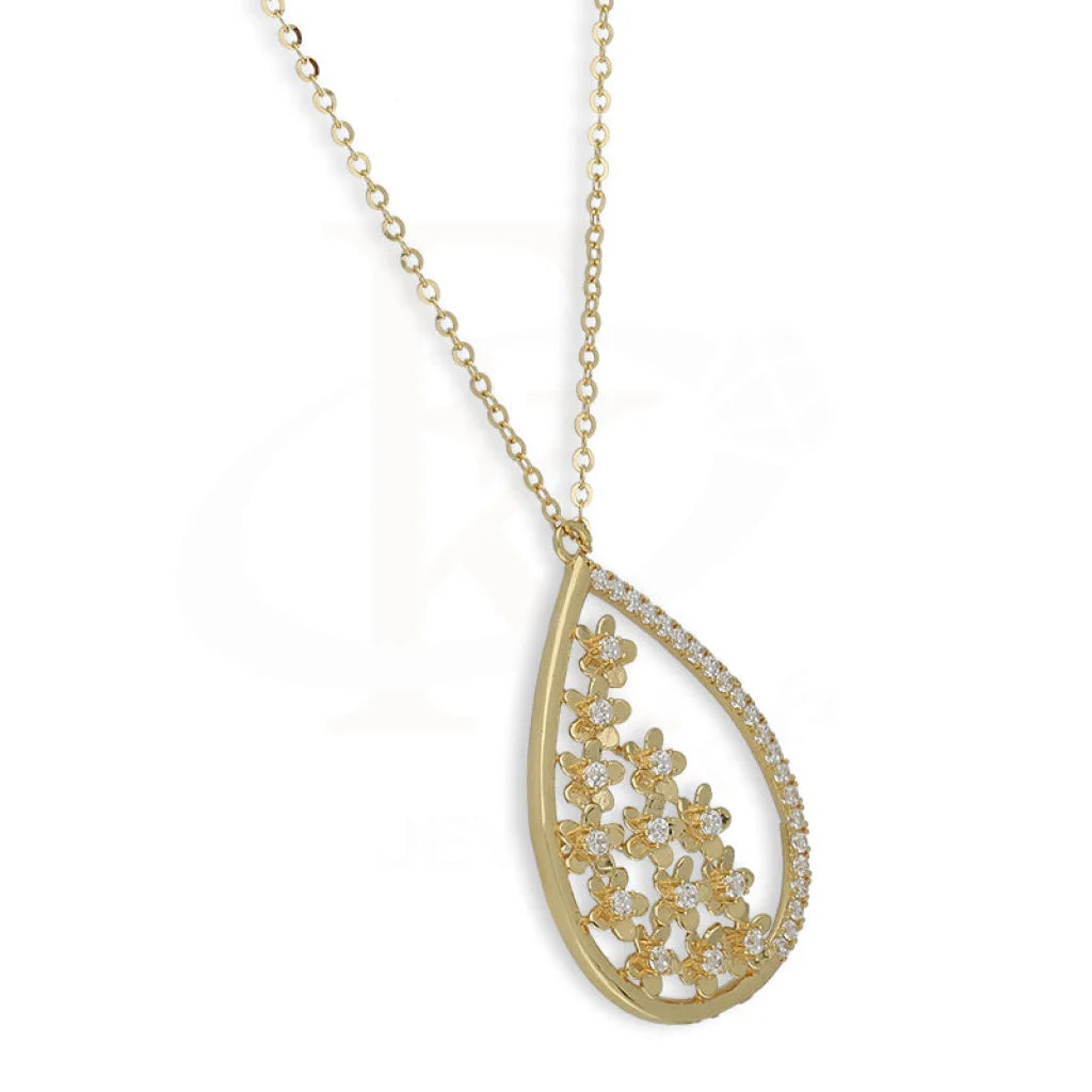 Gold Pear Shaped Necklace 18Kt - Fkjnkl18K5271 Necklaces