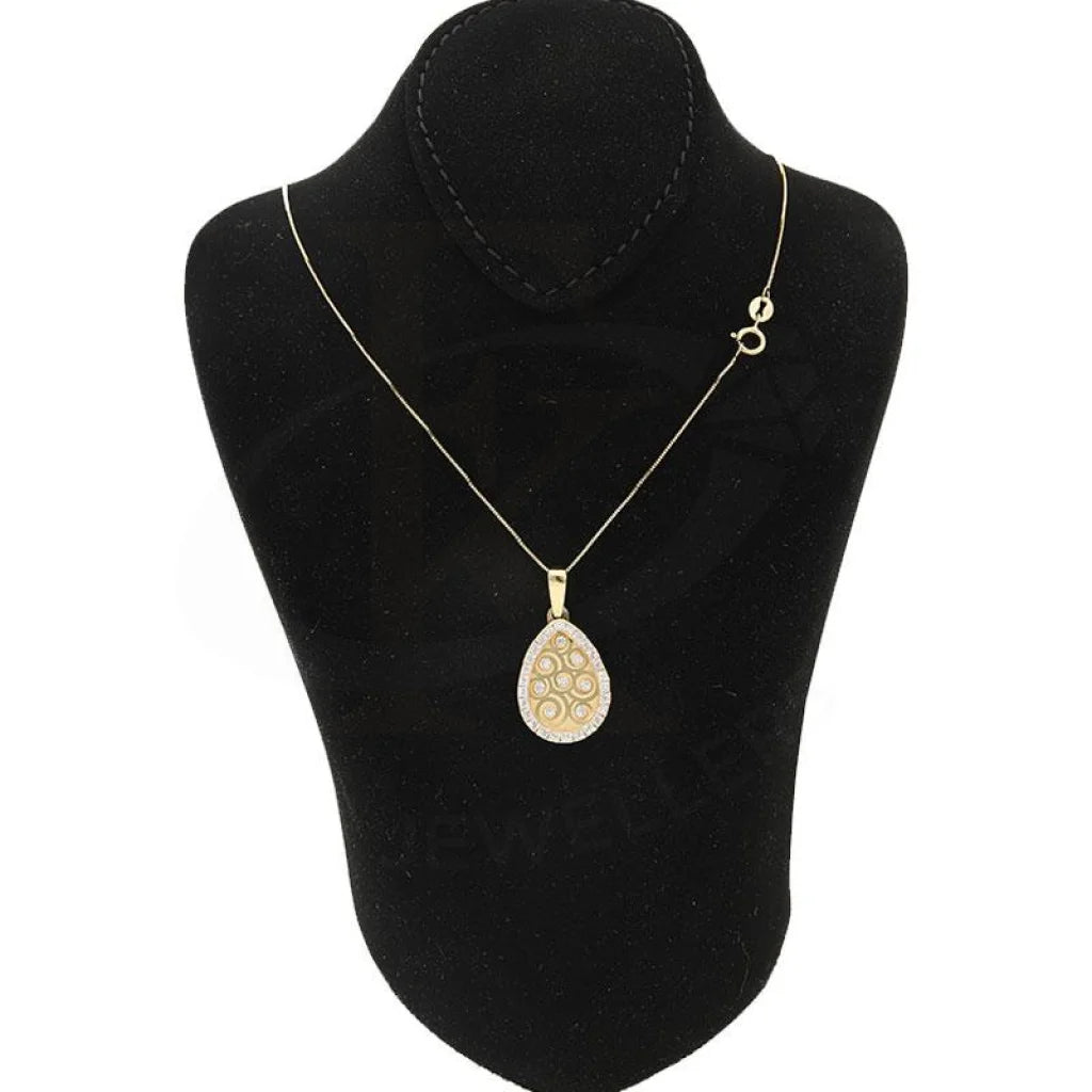 Gold Pear Shaped Necklace 18Kt - Fkjnkl1985 Type 2 Necklaces