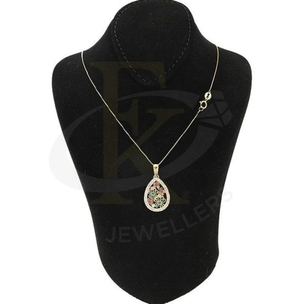 Gold Pear Shaped Necklace 18Kt - Fkjnkl1985 Type 3 Necklaces