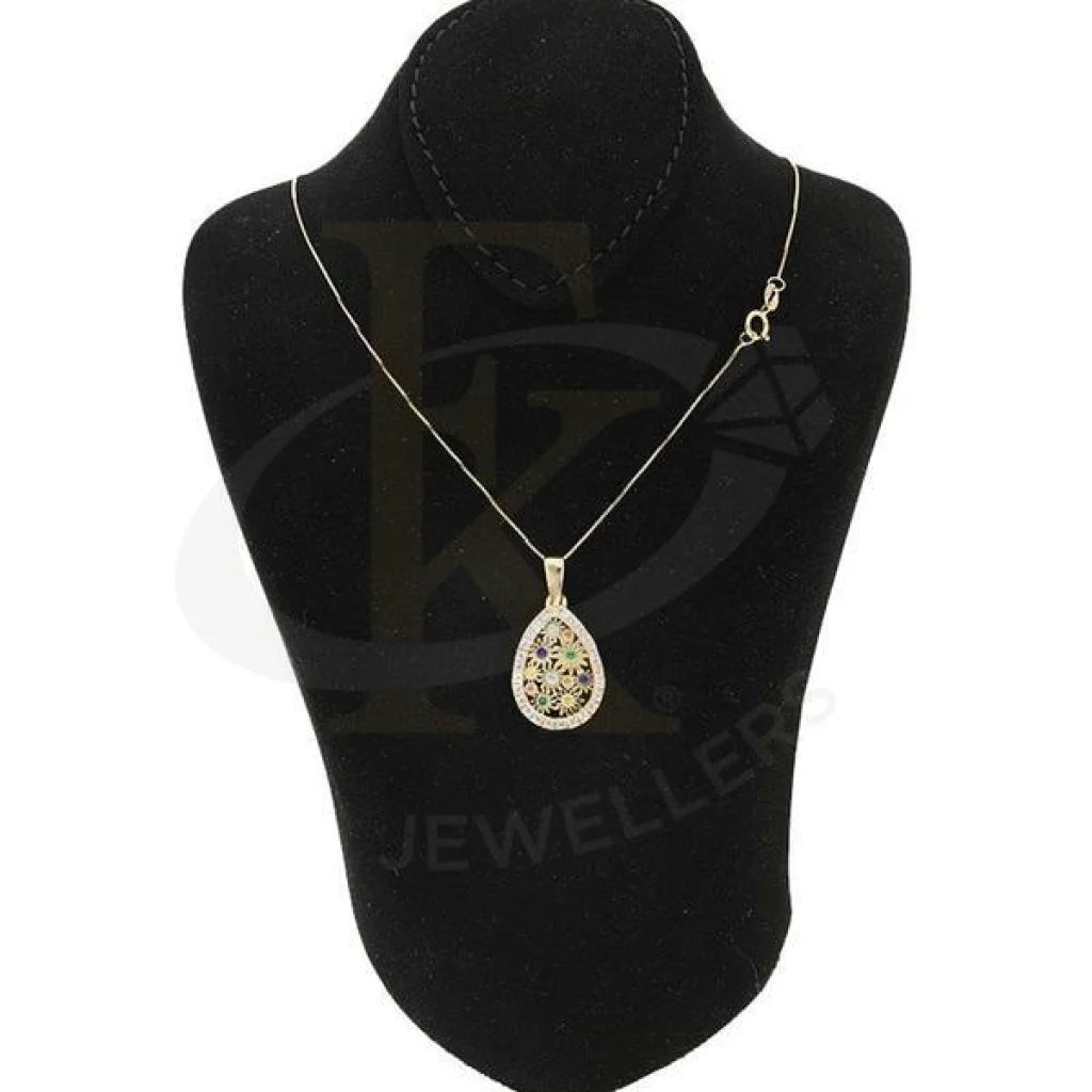 Gold Pear Shaped Necklace 18Kt - Fkjnkl1985 Type 6 Necklaces