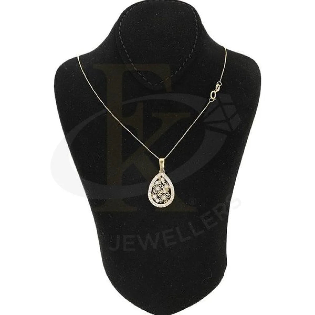 Gold Pear Shaped Necklace 18Kt - Fkjnkl1985 Type 8 Necklaces