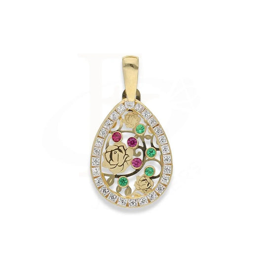 Gold Pear Shaped Pendant 18Kt - Fkjpnd1985 Pendants