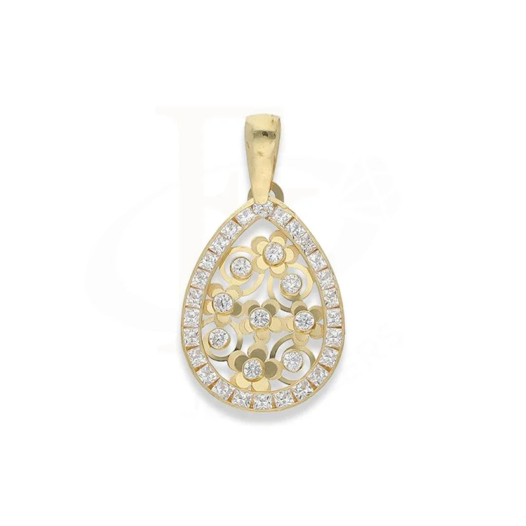 Gold Pear Shaped Pendant 18Kt - Fkjpnd1985 Type 7 Pendants