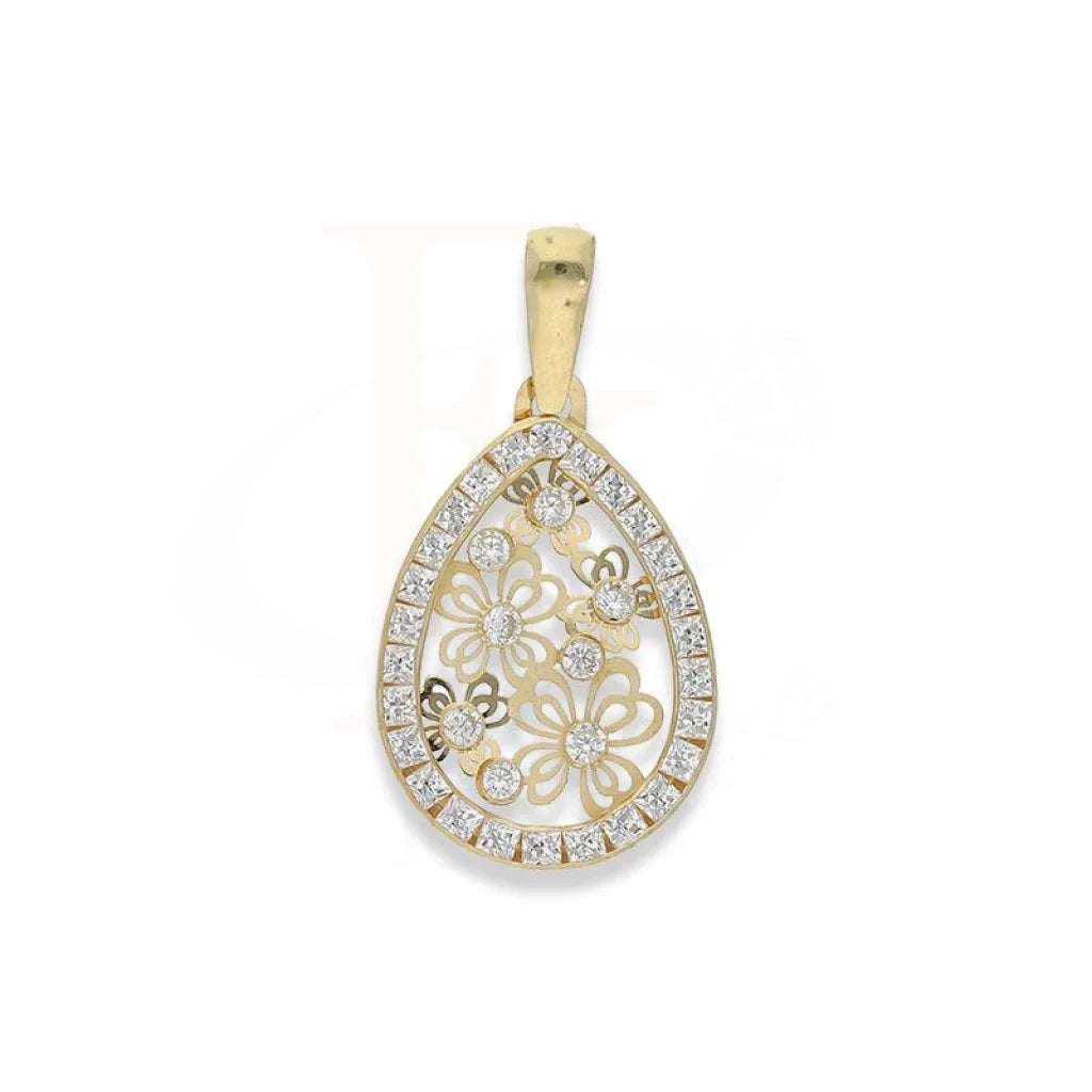 Gold Pear Shaped Pendant 18Kt - Fkjpnd1985 Type 8 Pendants