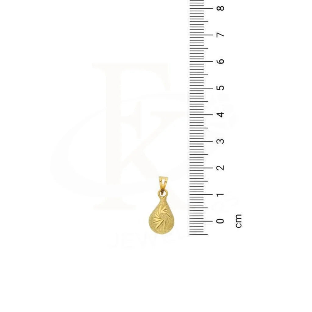 Gold Pear Shaped Pendant Set (Necklace And Earrings) 18Kt - Fkjnklst18K2441 Sets