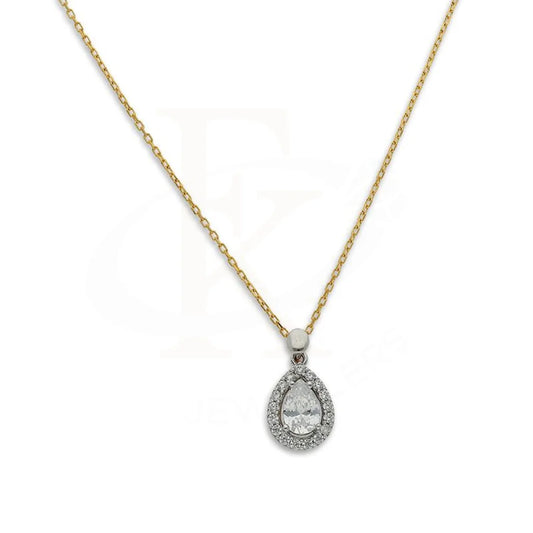 Gold Pear Shaped Solitaire Necklace 21Kt - Fkjnkl21K2387 Necklaces