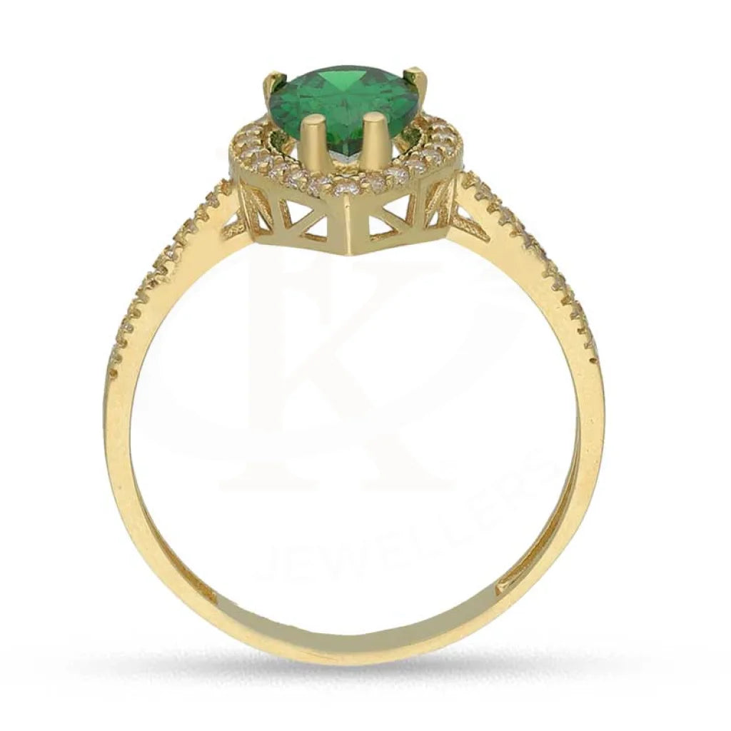 Gold Pear Shaped Solitaire Ring 18Kt - Fkjrn18K3853 Rings