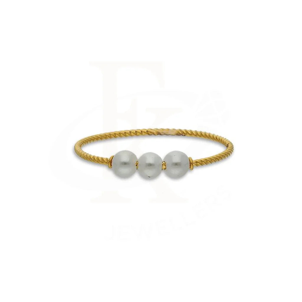Gold Pearl Ring 21Kt - Fkjrn21K2724 Rings