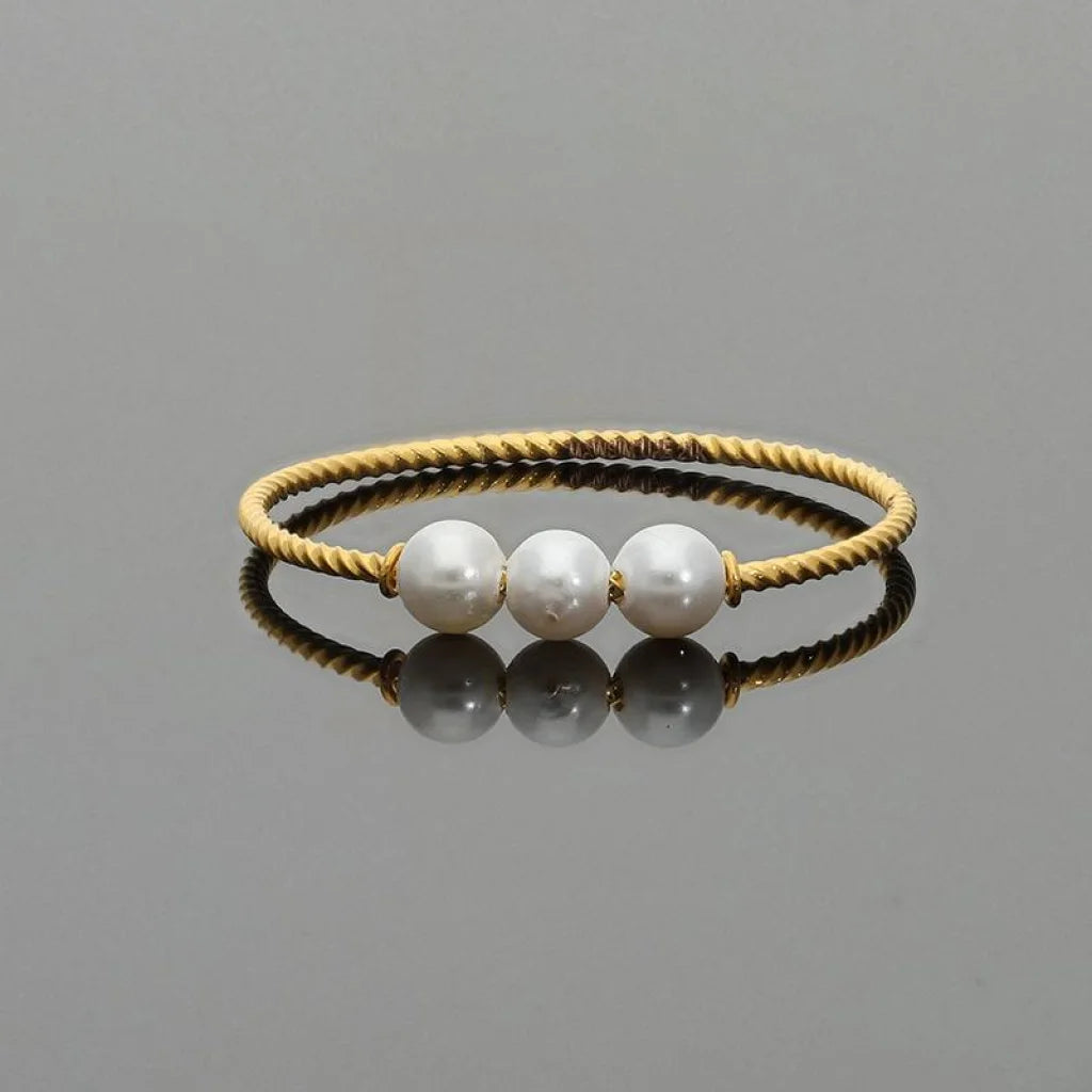 Gold Pearl Ring 21Kt - Fkjrn21K2724 Rings