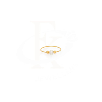 Gold Pearl Ring 21Kt - Fkjrn21Km7991 Rings