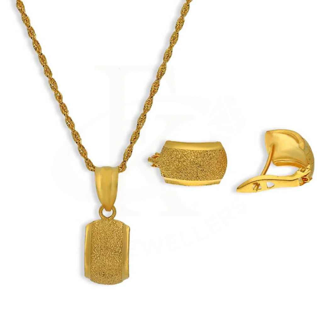 Gold Pendant Set (Necklace And Earrings) 18Kt - Fkjnklst18K2443 Sets