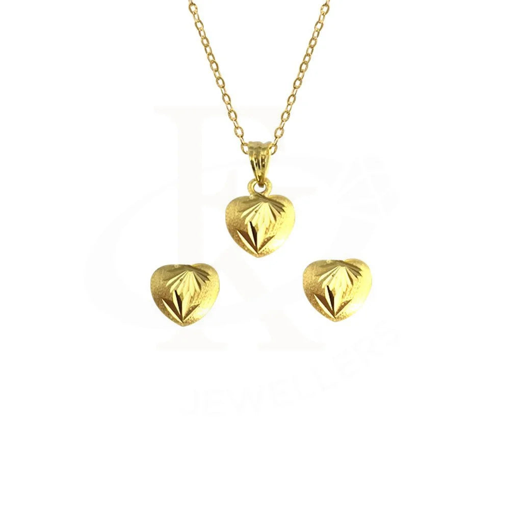 Gold Pendant Set (Necklace And Earrings) 18Kt - Fkjnklst1905 Sets