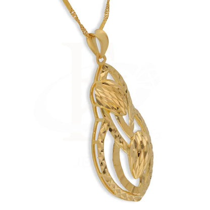 Gold Pendant Set (Necklace Earrings And Ring) 22Kt - Fkjnklst22K2391 Sets