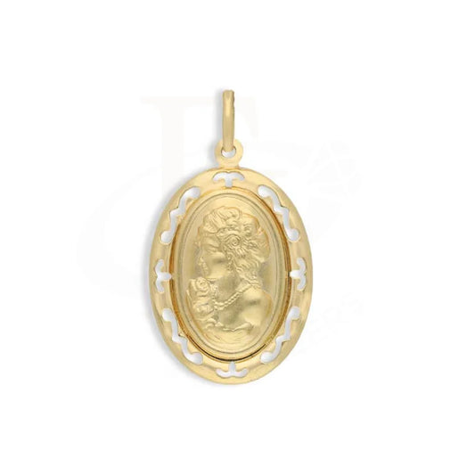 Gold Queen Oval Shaped Pendant 18Kt - Fkjpnd18K2879 Pendants