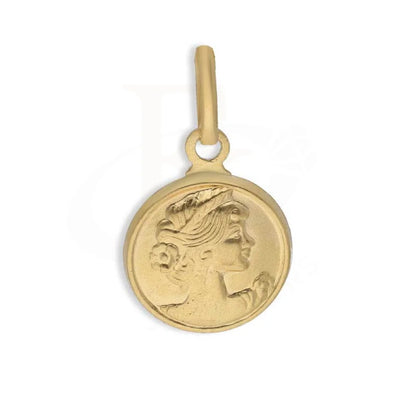 Gold Queen Round Shaped Pendant 18Kt - Fkjpnd18K2994 Pendants