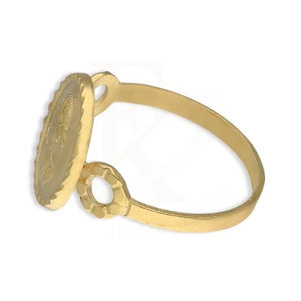 Gold Queen Round Shaped Ring 18Kt - Fkjrn18K3765 Rings