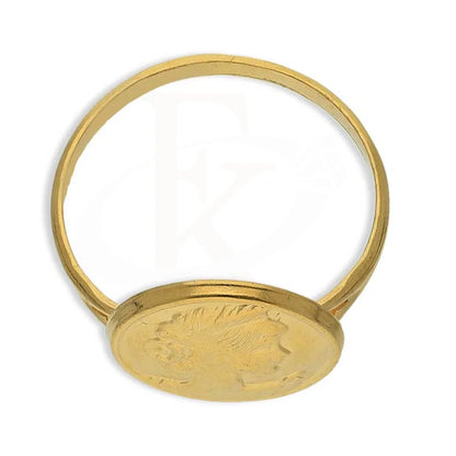 Gold Queen Round Shaped Ring 18Kt - Fkjrn18K3769 Rings