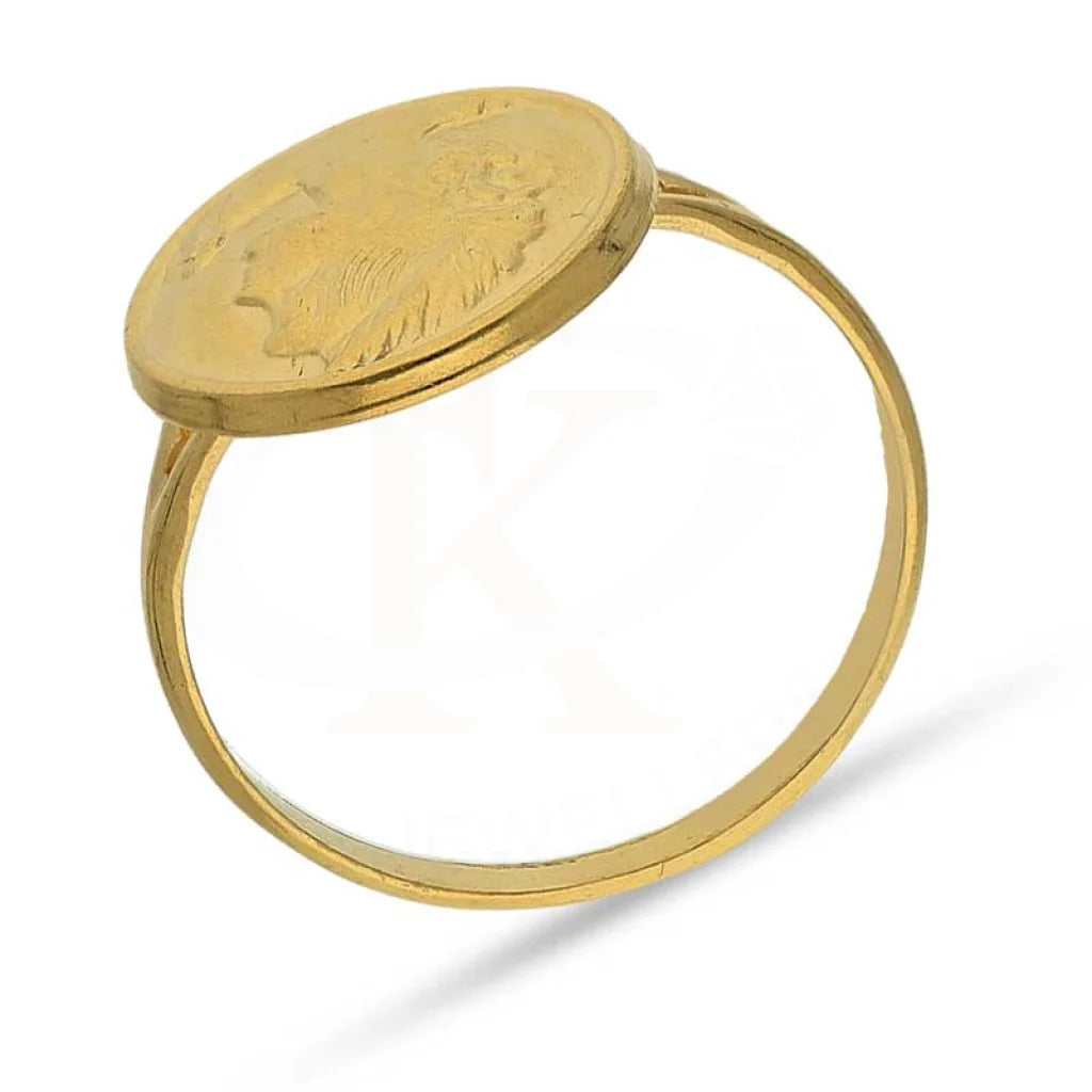 Gold Queen Round Shaped Ring 18Kt - Fkjrn18K3769 Rings