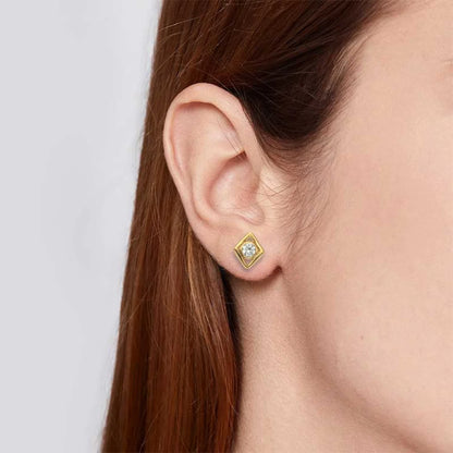 Rhombus deals shaped earrings