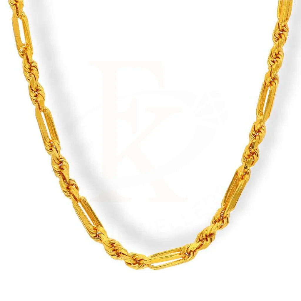 Gold Rope Link Chain 22Kt - Fkjcn22K2130 Chains