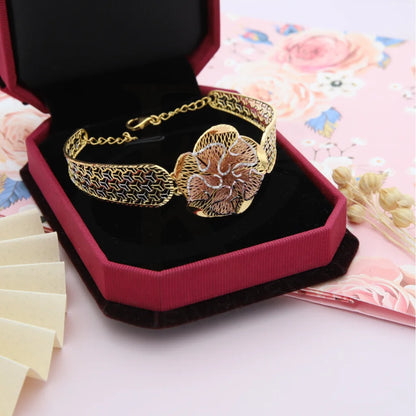 Gold Rose Bangle 21Kt - Fkjbng21Km8192 Bangles