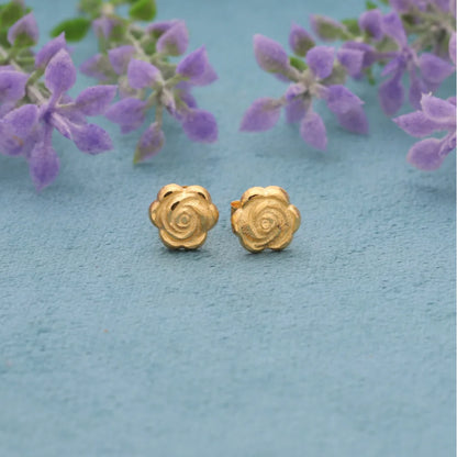 Gold Rose Earrings 18Kt - Fkjern18K8233