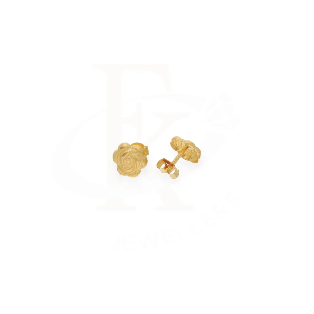 Gold Rose Earrings 18Kt - Fkjern18K8233