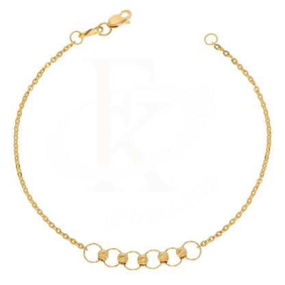 Gold Round Circle Bracelet 21Kt - Fkjbrl21Km8360 Bracelets