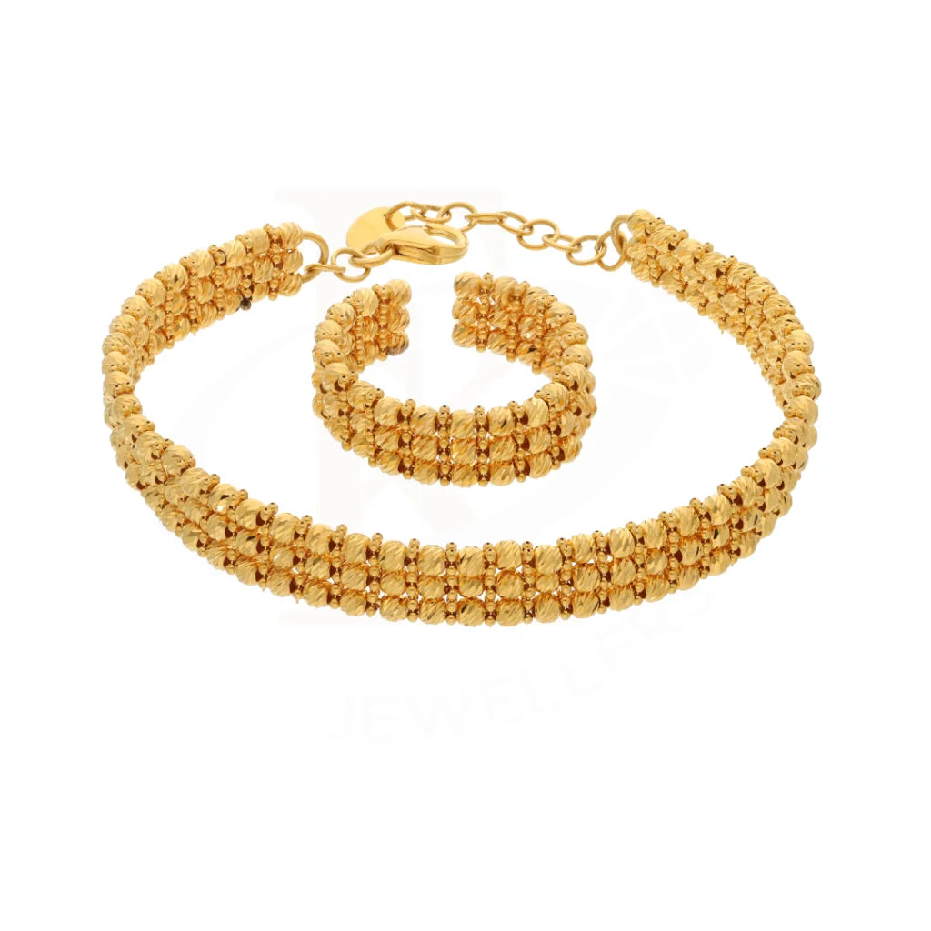 Gold Round Plated Bracelet 21Kt - Fkjbrl21Km8516 Bracelets