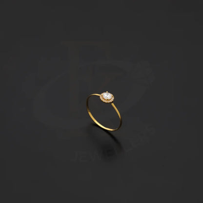 Gold Round Rose Cut Solitaire Ring 21Kt - Fkjrn21Km7988 Rings